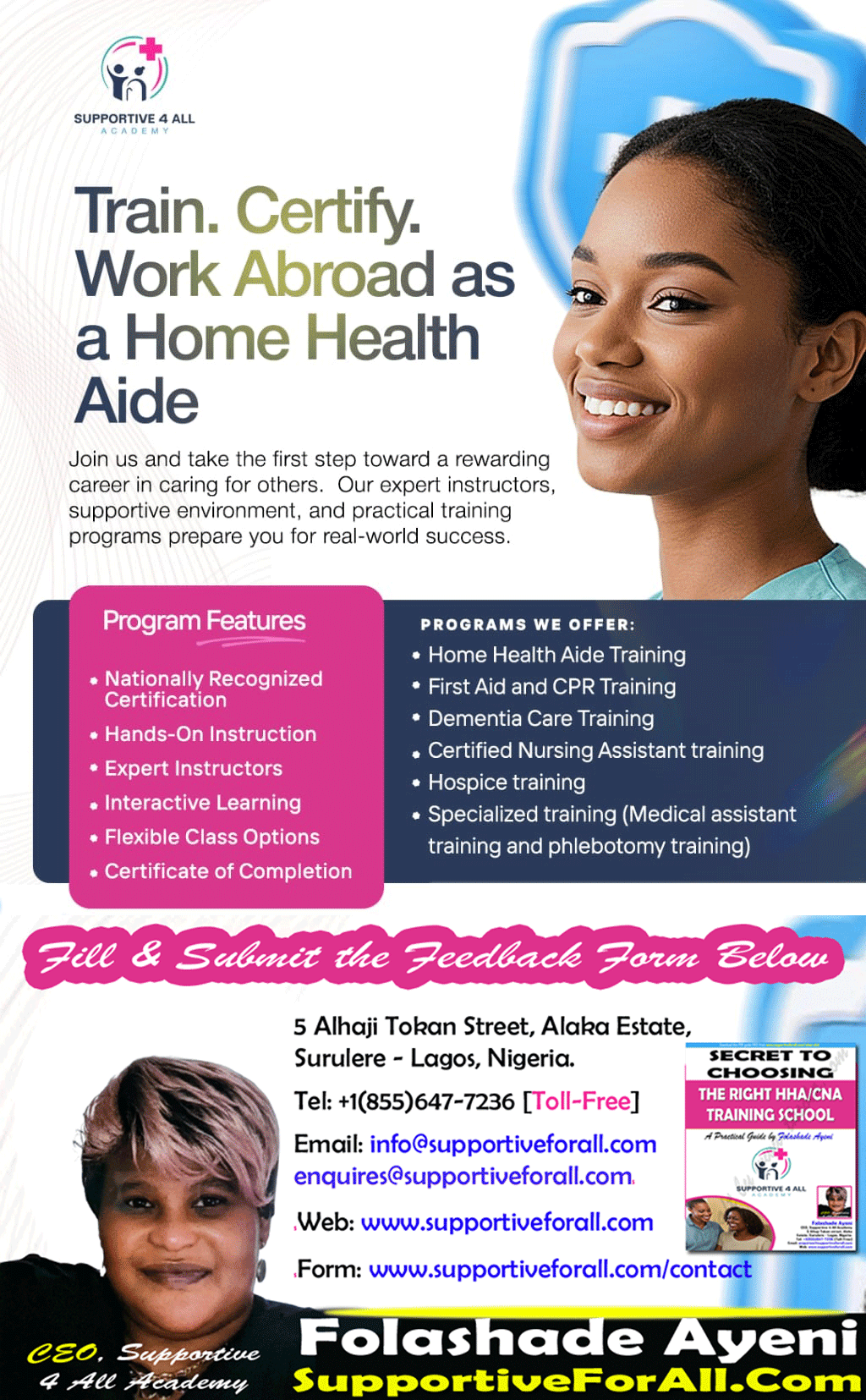 Train. Certify. Work Abroad As A Home Health Aide